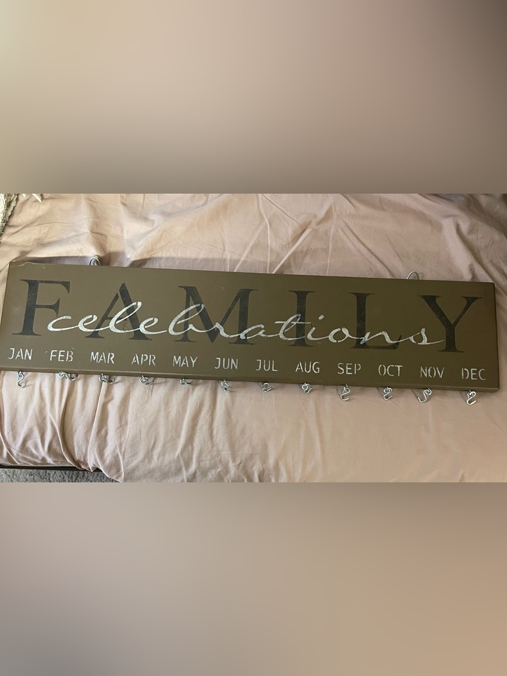 Wall Calendar Hook Board